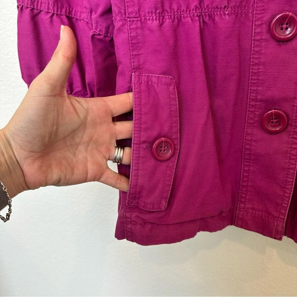 Ann Taylor 3/4 Blazer Magenta Medium with floral lining - Picture 8 of 10